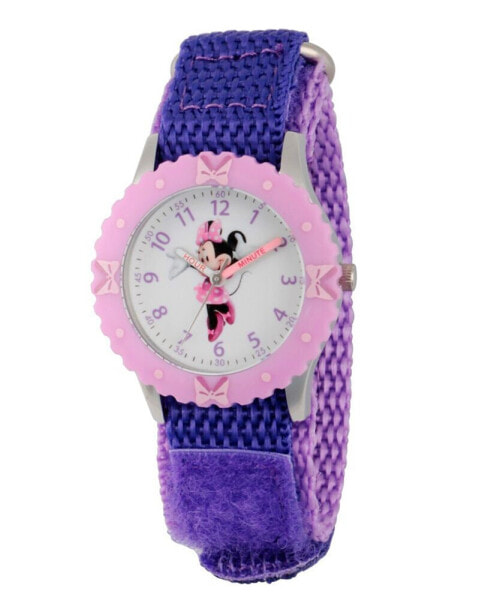 Disney Minnie Mouse Girls' Stainless Steel Time Teacher Watch