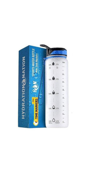 Hydration Nation Water Bottle With Time Marker 32oz
