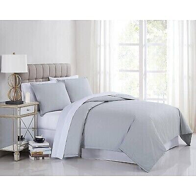 Charisma Full/Queen 400TC Percale Duvet Set Gray