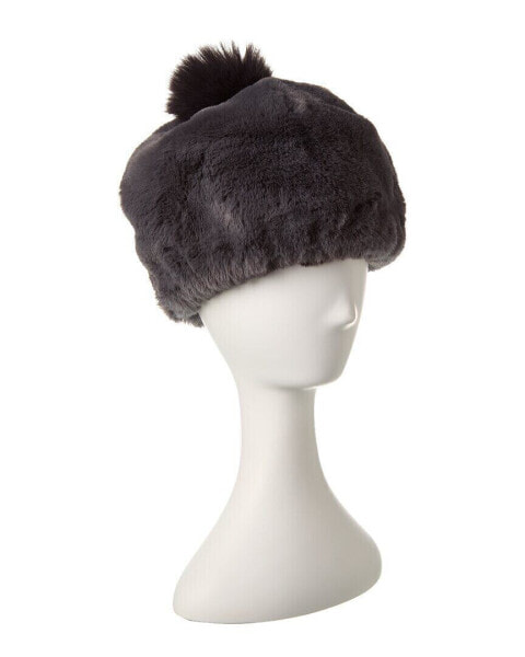 Adrienne Landau Pom Hat Women's Grey