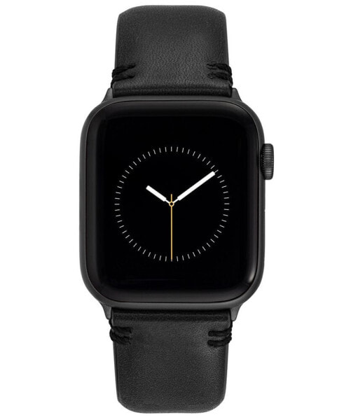Ремешок для часов Vince Camuto Dark Gray из премиум кожи, совместимый с Apple Watch 42мм, 44мм, 45мм, Ultra, Ultra2