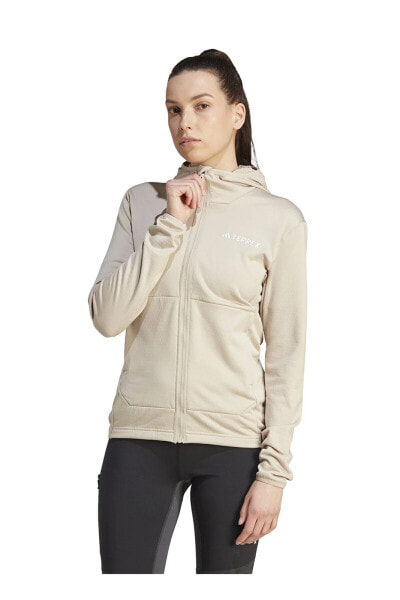 Bej Kadın Dik Yaka Regular Fit Polar Sweatshırt IB1820-W XPR LT FL H J WON