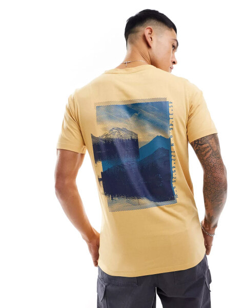 Columbia Rapid Ridge back print t-shirt in camel