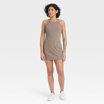 Women's Fine Rib Active Dress - All In Motion Taupe XS