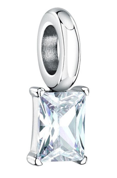 Steel pendant with clear zircon Drops SCZ1294