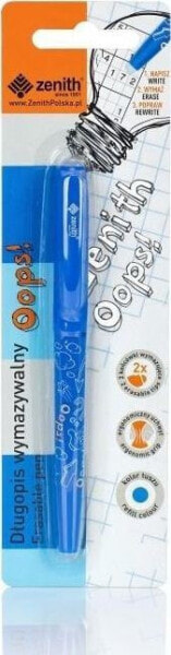 Ручка с гелевыми стержнями Zenith Oops синяя 0,6 мм