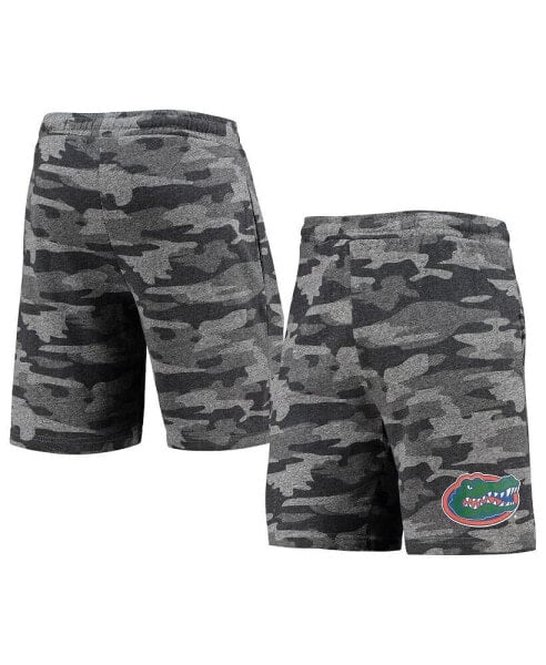 Men's Charcoal and Gray Florida Gators Camo Backup Terry Jam Lounge Shorts