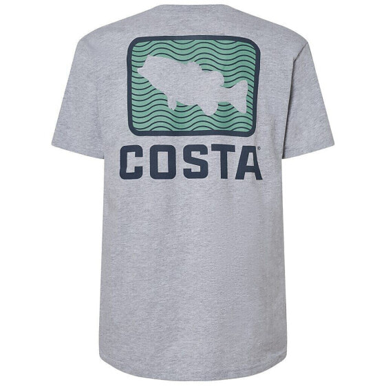 40% Off Costa Del Mar Emblem Waves Bass Short Sleeve Fishing T-shirt | Gray