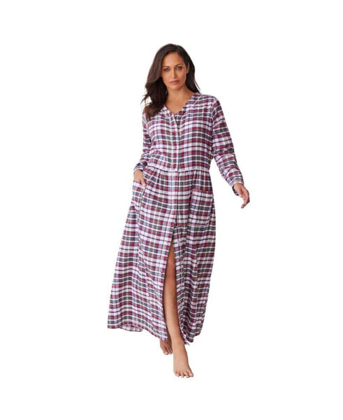 Plus Size Only Necessities Flannel Plaid Lounger