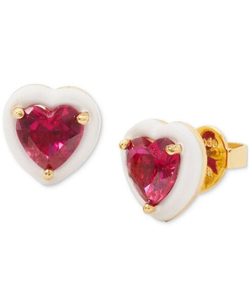 Серьги kate spade new york Red Crystal Heart