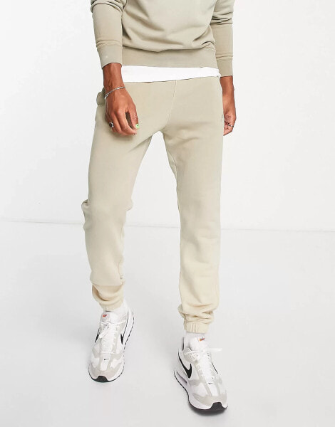 Nike french terry joggers in beige ombre