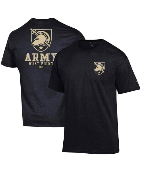 Men's Black Army Black Knights Stack 2-Hit T-shirt