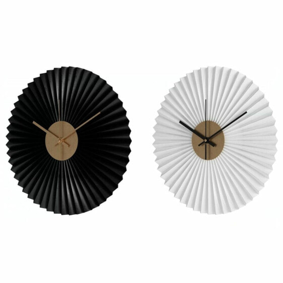 Настенное часы DKD Home Decor Белый Чёрный Белый/Черный Железо Пластик современный 30 x 4 x 30 cm (2 штук)