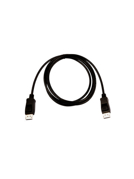 V7 Black Video Cable Pro DisplayPort Male to DisplayPort Male 2m 6.6ft - 2 m - DisplayPort - DisplayPort - Male - Male - 7680 x 4320 pixels