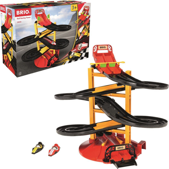 Brio BRIO racetrack tower with two racing cars, toy vehicle