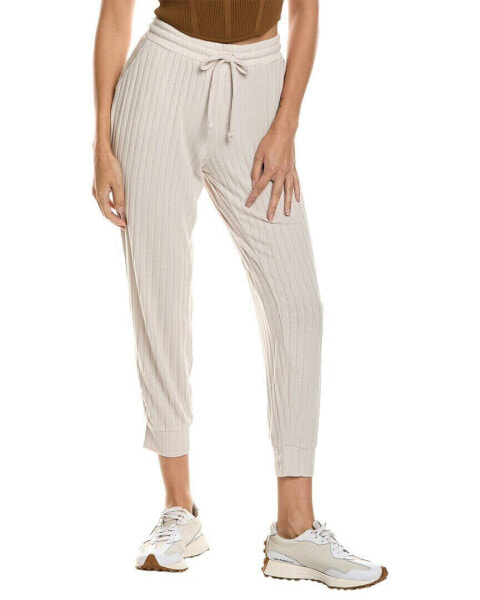 Chaser Poor Boy Rib Cuffed Jogger Pant Women's White Xs