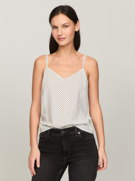 Relaxed Fit Polka Dot Slip Top