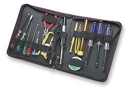 Manhattan Technician Tool Kit (17 items) - Consists of: Soldering Iron (Euro 2-pin plug) - Solder and Wick - 4x Chip Tools (Anti Static) - Pliers - 2x Nut-Drivers - 2x Torque Screwdrivers - 4x Screwdrivers (Phillips & Flat Head) - Tube for spares - Case - Lifetime