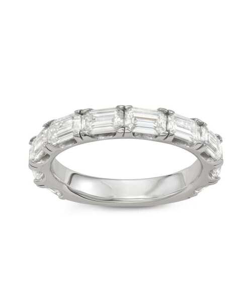 Moissanite Emerald Cut Wedding Band (2 3/4 ct. t.w. Diamond Equivalent) in Sterling Silver
