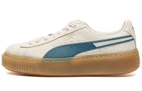 PUMA Suede Platform Core 经典 休闲 低帮 板鞋 女款 灰蓝 / Кроссовки PUMA Suede Platform Core 373934-02