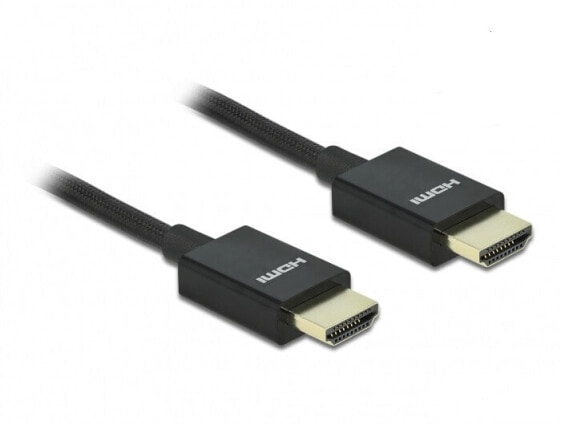 Delock 85385 - 2 m - HDMI Type A (Standard) - HDMI Type A (Standard) - 3D - 48 Gbit/s - Black