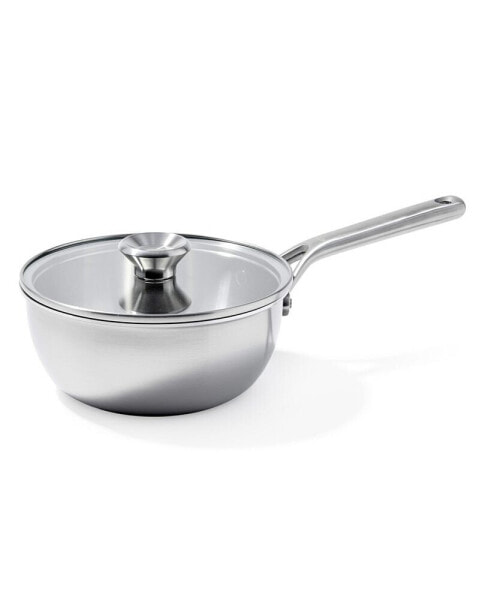 Mira Tri-Ply Stainless Steel 10" Covered Chef's Pan