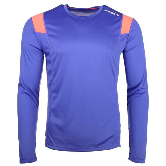 Diadora Run Crew Neck Long Sleeve Athletic T-Shirt Mens Size M Casual Tops 1757