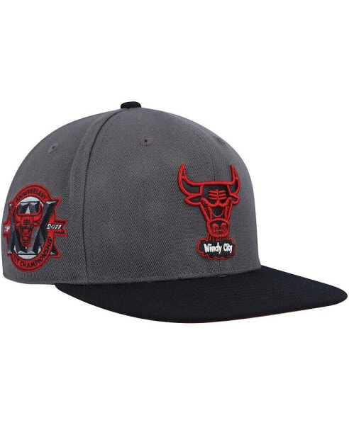 Men's Gray Chicago Bulls Hardwood Classics Born & Bred Fitted Hat