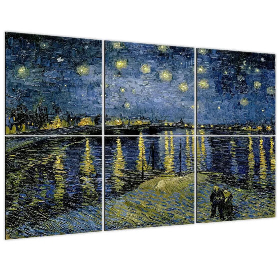 Картина LegendArte Мультипанель Sternennacht über der Rhone 100x150 (6 шт)