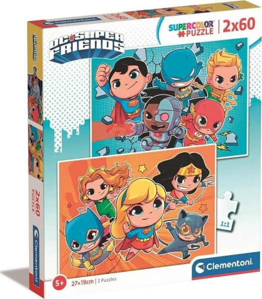 Clementoni CLE puzzle 2x60 SuperKolor WB C Comics 21624