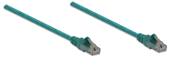 Intellinet Network Patch Cable - Cat6 - 10m - Green - CCA - U/UTP - PVC - RJ45 - Gold Plated Contacts - Snagless - Booted - Lifetime Warranty - Polybag - 10 m - Cat6 - U/UTP (UTP) - RJ-45 - RJ-45