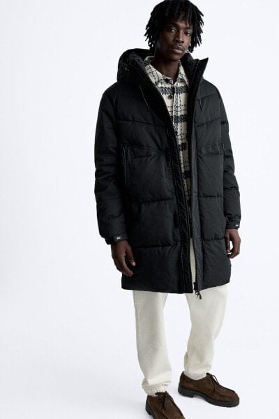 Long puffer coat