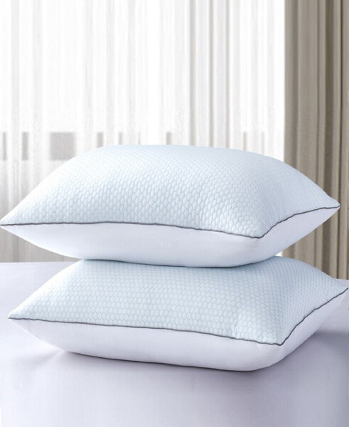 Flipable Summer/Winter White Goose Feather 2-Pack Pillow, King