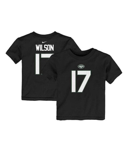 Футболка для малышей Nike с именем и номером игрока Garrett Wilson, черная, New York Jets