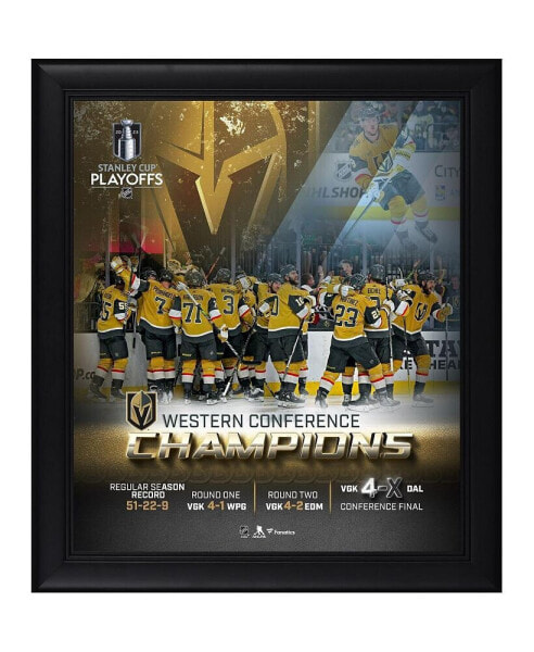 Vegas Golden Knights 2023 Western Conference Champions Framed 15" x 17" x 1" Collage