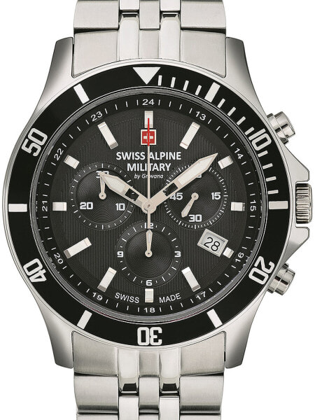 Часы наручные мужские Swiss Alpine Military 7022.9137 хронограф 42мм 10ATM