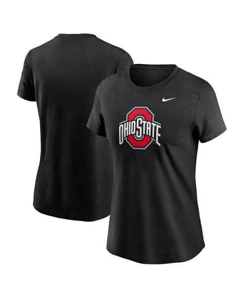 Women's Black Ohio State Buckeyes Primetime Evergreen Logo T-Shirt