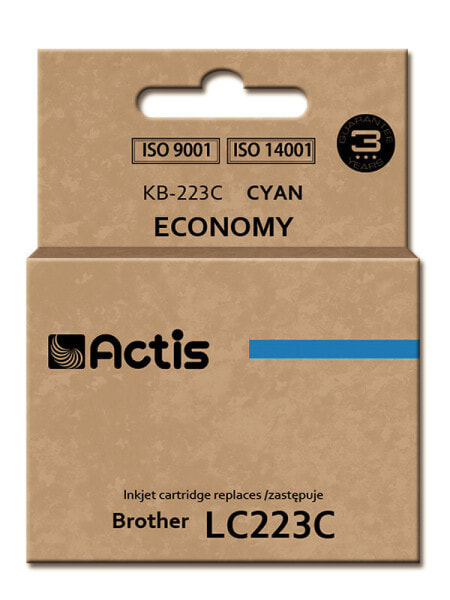 Actis KB-223C ink (replacement for Brother LC223C; Standard; 10 ml; cyan) - Standard Yield - Dye-based ink - 10 ml - 1 pc(s) - Single pack