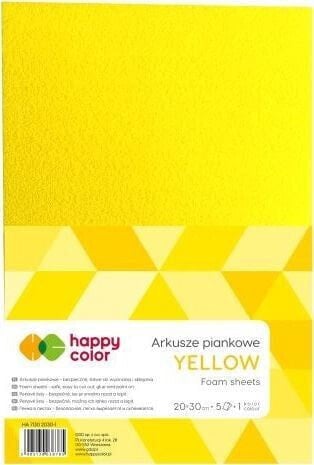 Happy Color Arkusze piankowe A4, 5 ark, żółty, Happy Color Happy Color