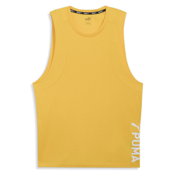 Puma Fit Ultrabreathe Crew Neck Athletic Tank Top Mens Yellow Casual Athletic 5