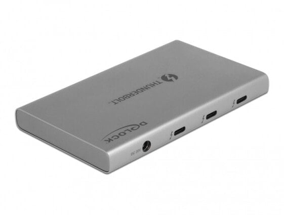 Delock 64157 - Thunderbolt 4 - Thunderbolt - USB 3.2 Gen 2 (3.1 Gen 2) Type-A - 40000 Mbit/s - Grey - Aluminium - AC
