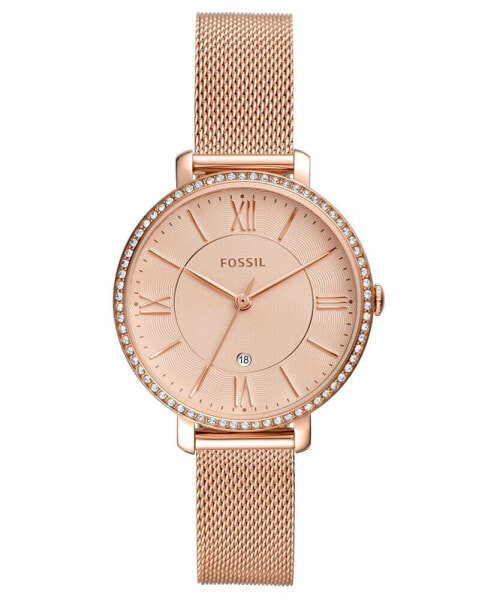 Women's Jacqueline Rose Gold-Tone Stainless Steel Mesh Bracelet Watch 36mm