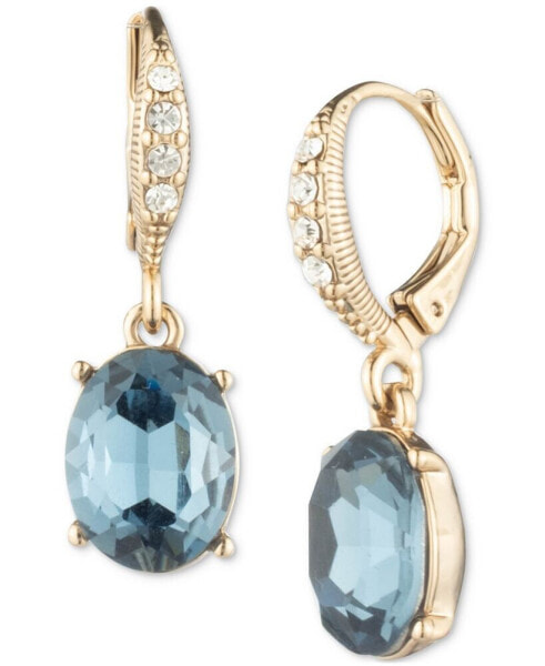 Gold-Tone Pavé & Color Crystal Drop Earrings