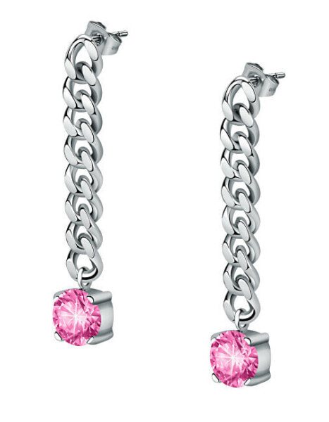 Beautiful steel earrings with Poetica SAUZ09 crystals