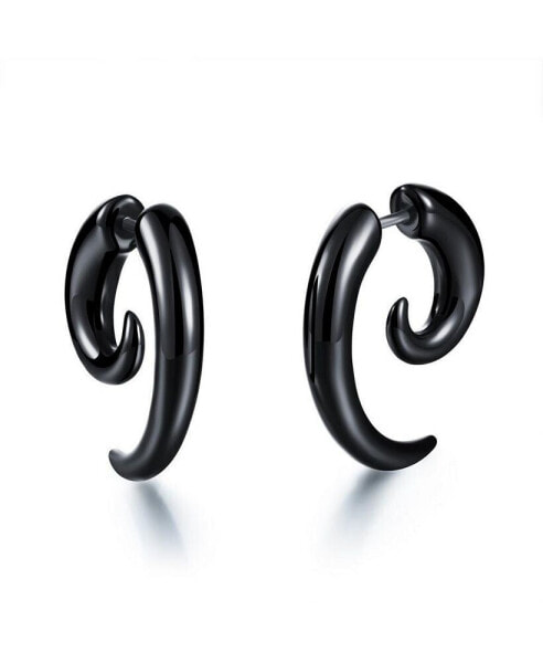 Серьги METALLO Steel Horn  - Black Plated