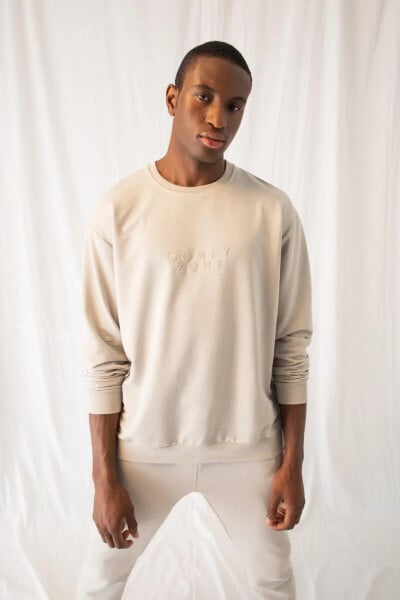 Oversize Fit Bisiklet Yaka Sweatshirt