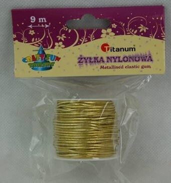 Эластичный золотой шнур Titanum 2 мм, 9 м - Товары для праздников