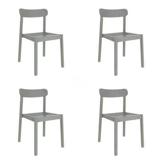 Garden chair Garbar Elba Grey polypropylene 50 x 53 x 80 cm 4 Units (4 Pieces)