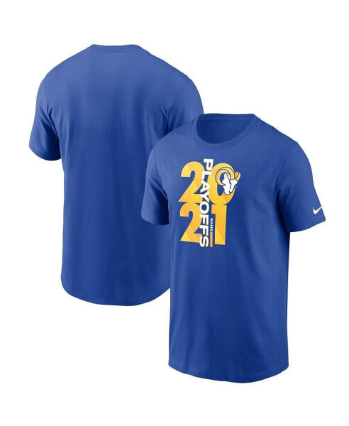 Men's Royal Los Angeles Rams 2021 NFL Playoffs Bound T-shirt