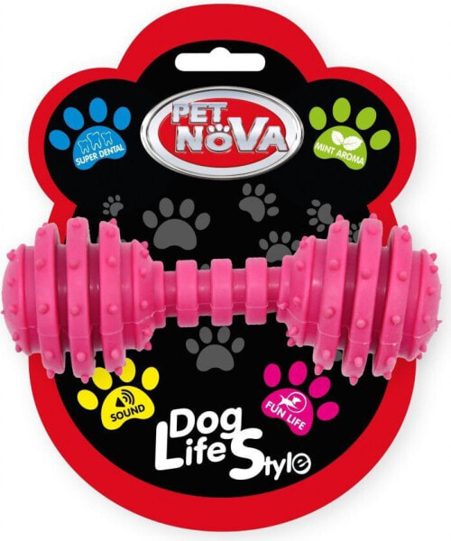 Pet Nova TPR Dumbbell Pink 12cm